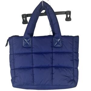 Courage B Puffy PurpleTote Bag.